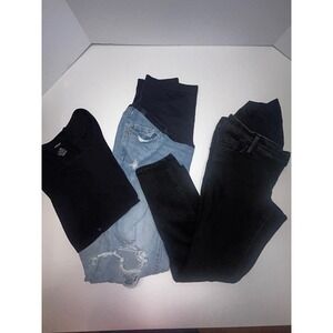 Maternity Bundle Jeans black and blue jeans with Black Top Sonoma M